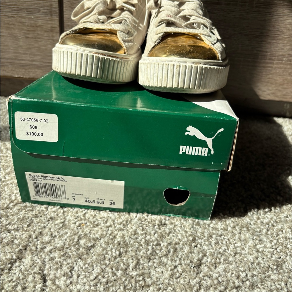 PUMA Women Sneakers with Gold Accents